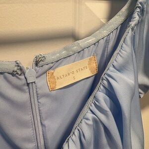 Altar'd State Sky Blue Gathered Dress